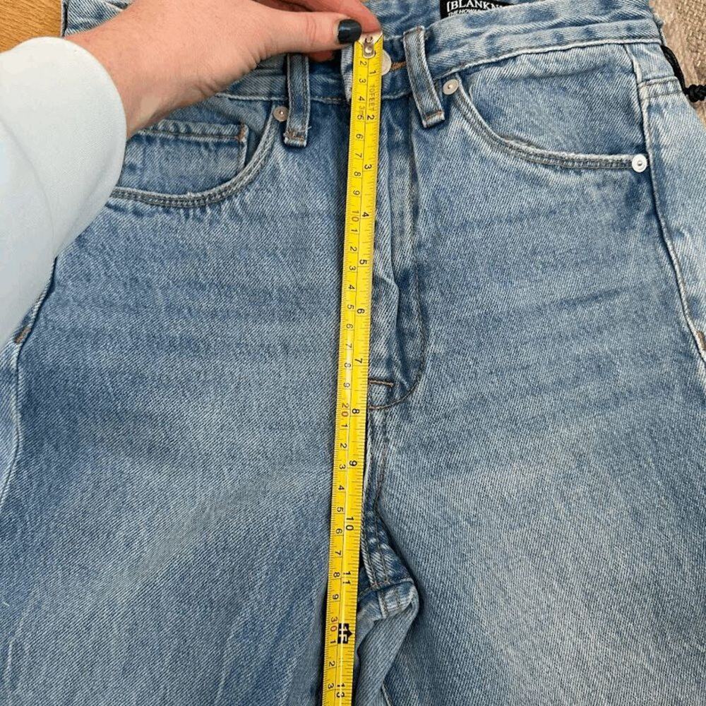 Blank NYC The Howard Straight Jeans Size 25 Two Tone Patch NWT - Picture 7 of 8